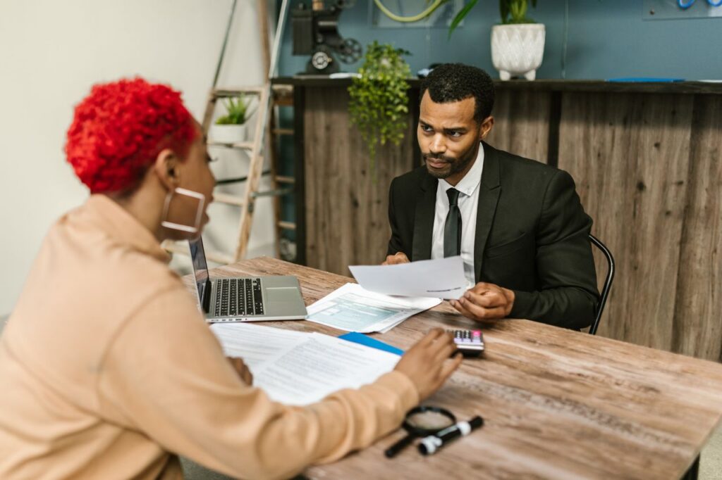 professionals focusing on financial documents